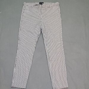 RACHEL ZOE Women's Black & White Checkered Stretch Straight Leg Pants - Size 10